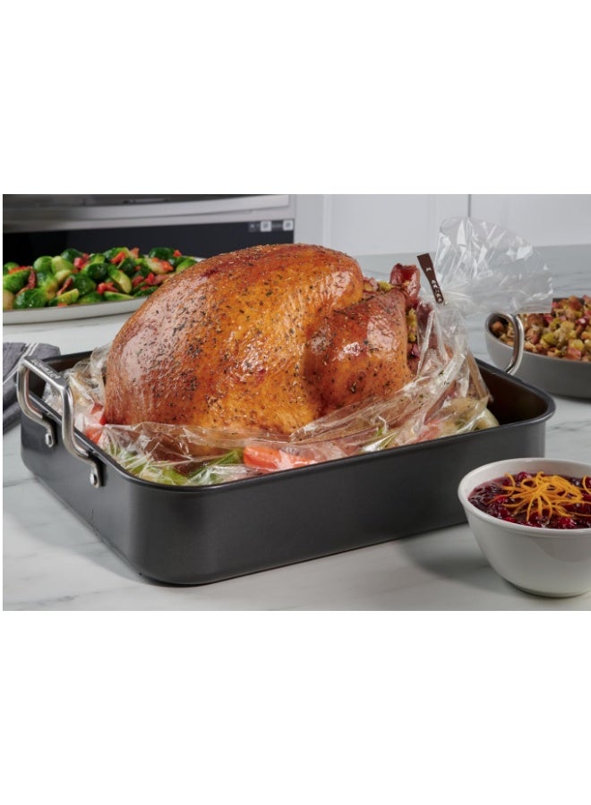 أكياس شواء حرارية للفرن والميكروويف حجم كبير – أكياس تحميص الطعام للحوم والدواجن والأسماك – عبوة 8 أكياس Roasting Bags بمقاس 25×38 سم – تحمير الطعام داخل الكيس مع الحفاظ على العصارة – طهي صحي بدون فوضى – تحافظ على نظافة الفرن وتمنح طعامك طراوة ومذاق غني - Image 2